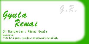gyula remai business card